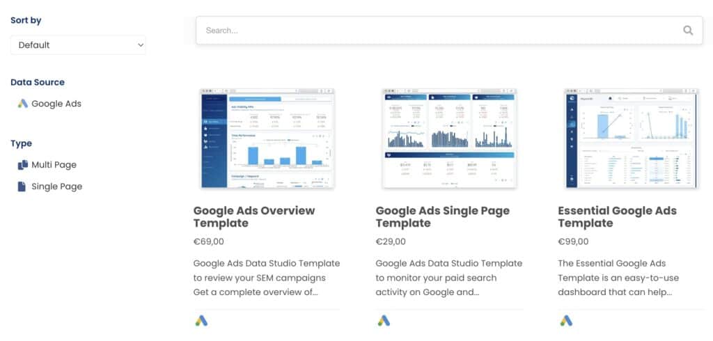 SEM Data Studio Templates - Data Bloo