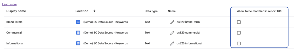 Data Studio Parameters Link URL - Data Bloo