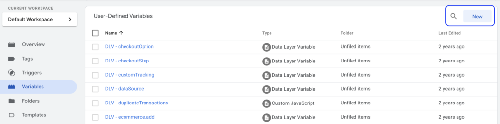 New Variable - Data Bloo