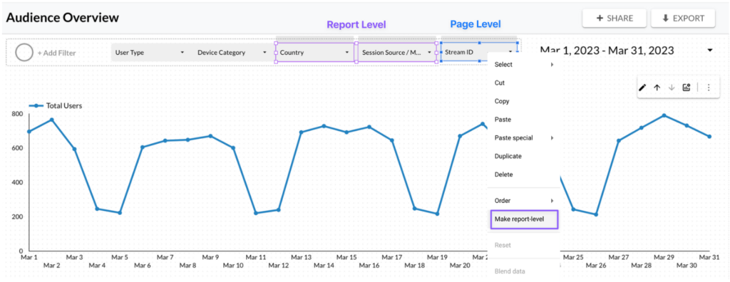 Looker Studio Filter Level Settings - Data Bloo