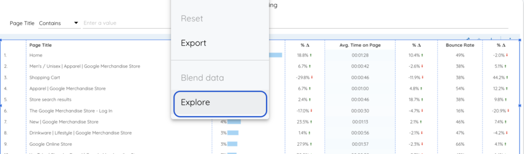 Looker Studio Explorer - Import