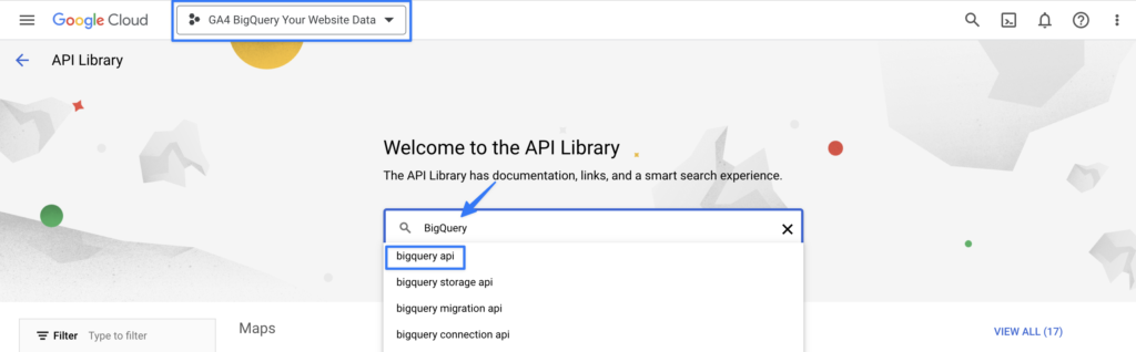 GA4 BigQuery - BigQuery API Enabled - Data Bloo