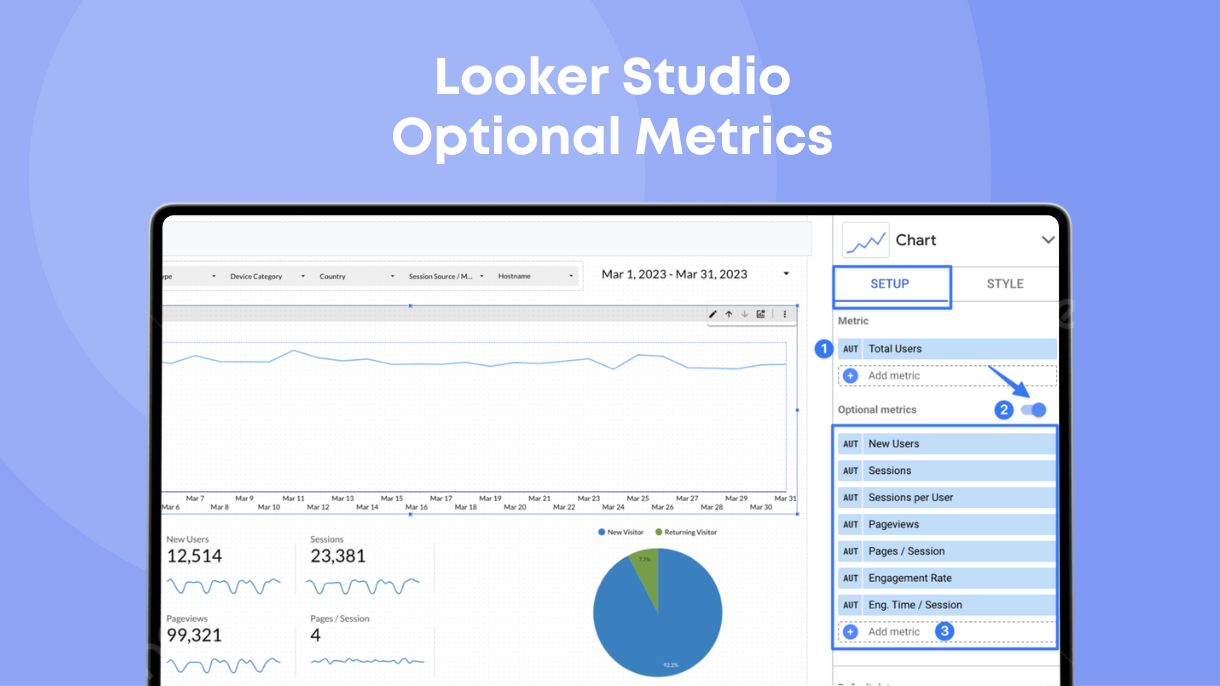 Looker Studio Optional Metrics - Data Bloo