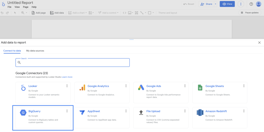 Connect Looker Studio to BigQuery - Data Bloo