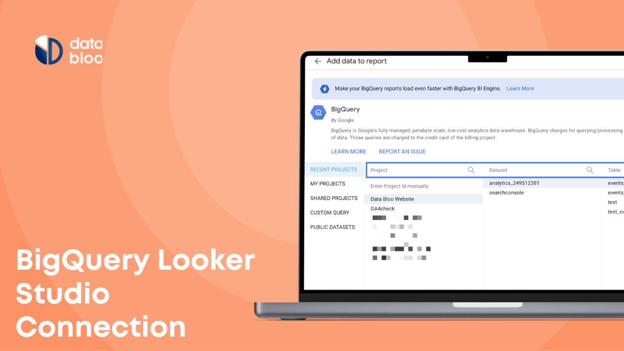 BigQuery Looker Studio Connection - Data Bloo