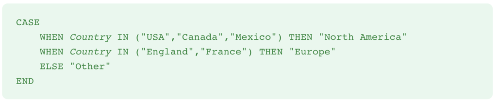 Case When Looker Studio Countries - Data Bloo