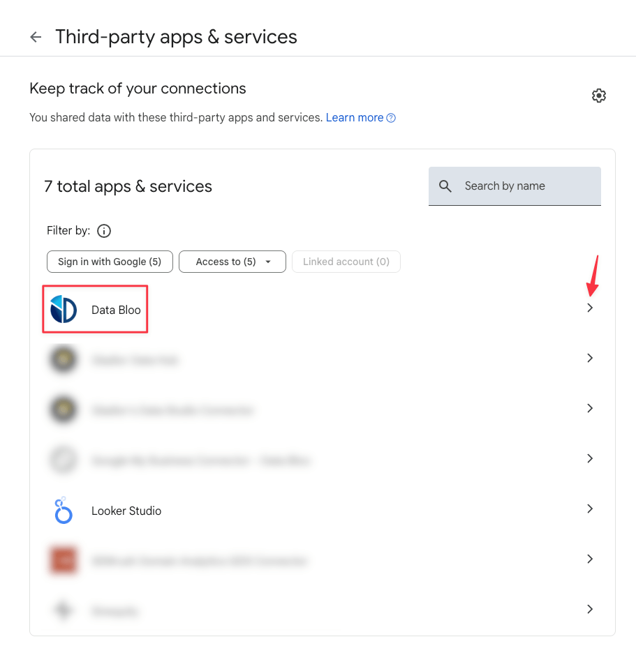 Revoke Access from Google - Data Bloo