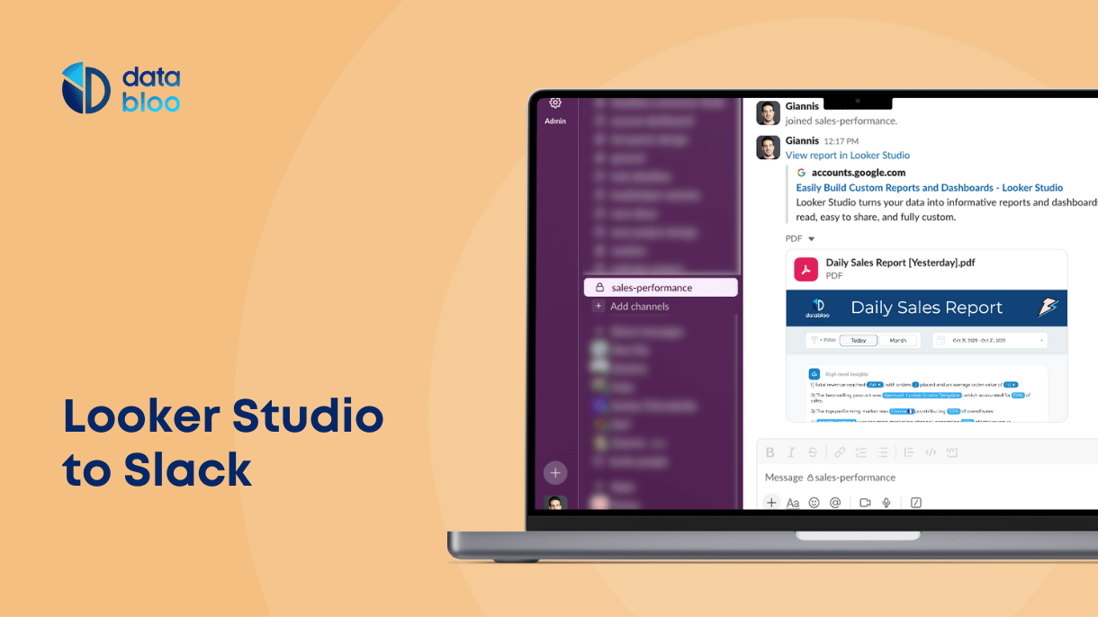 How to Connect Looker Studio with Slack - Data Bloo
